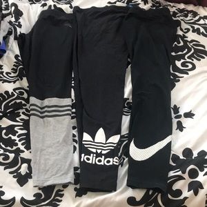 Adidas and Nike leggings